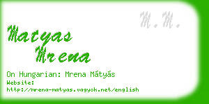 matyas mrena business card