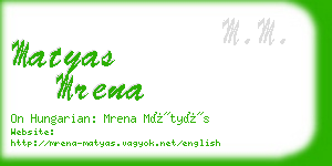 matyas mrena business card